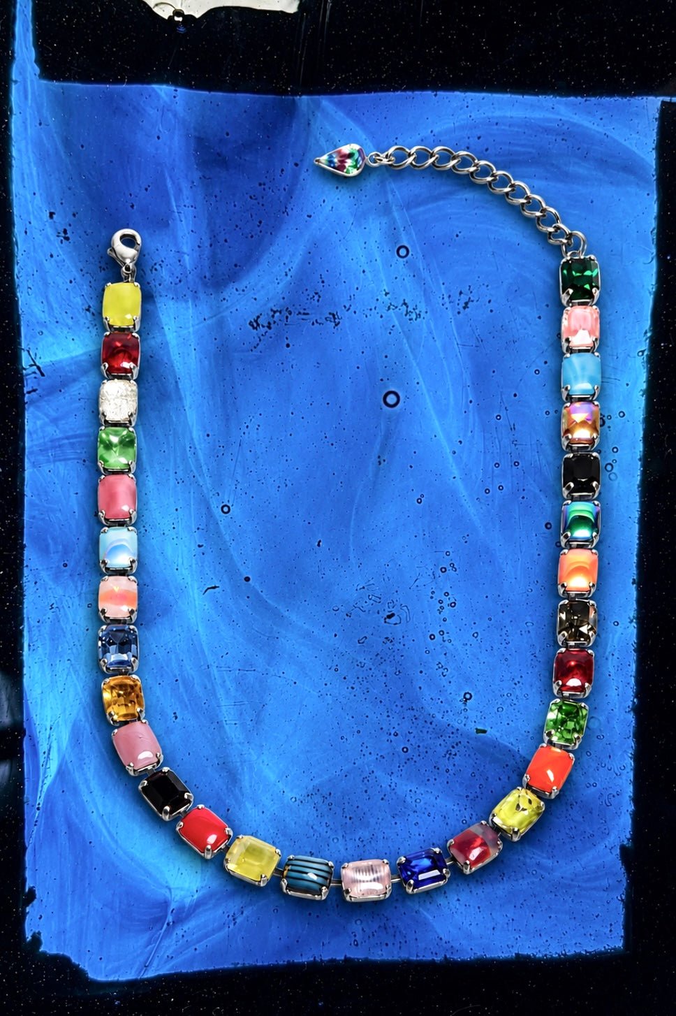 Layering Choker in Aurora Baguette (Silver)