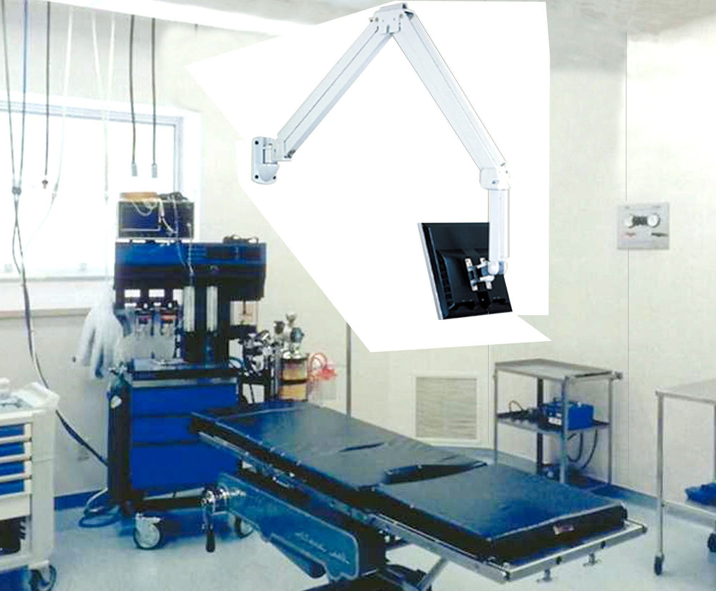 DW630W  Extra Long Reach Wall Monitor Arm  Over the Bed 63 inch long