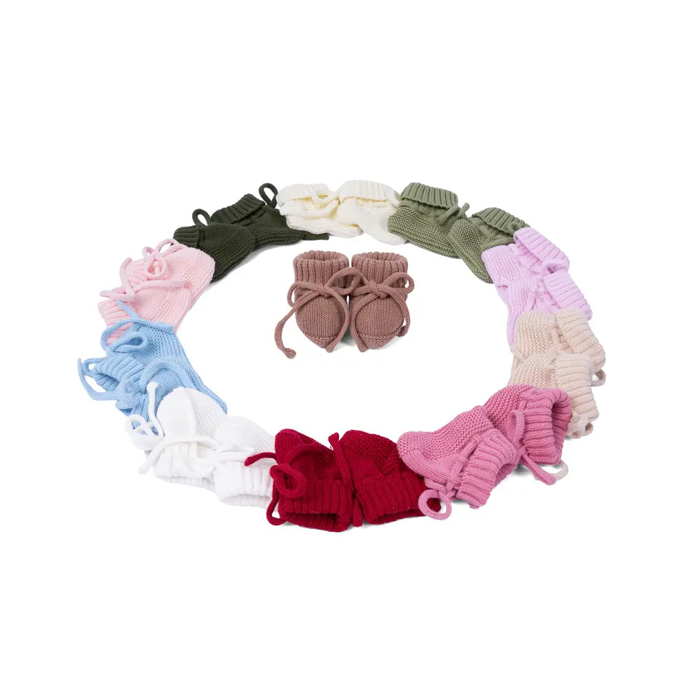 Knitted Booties in Pink
