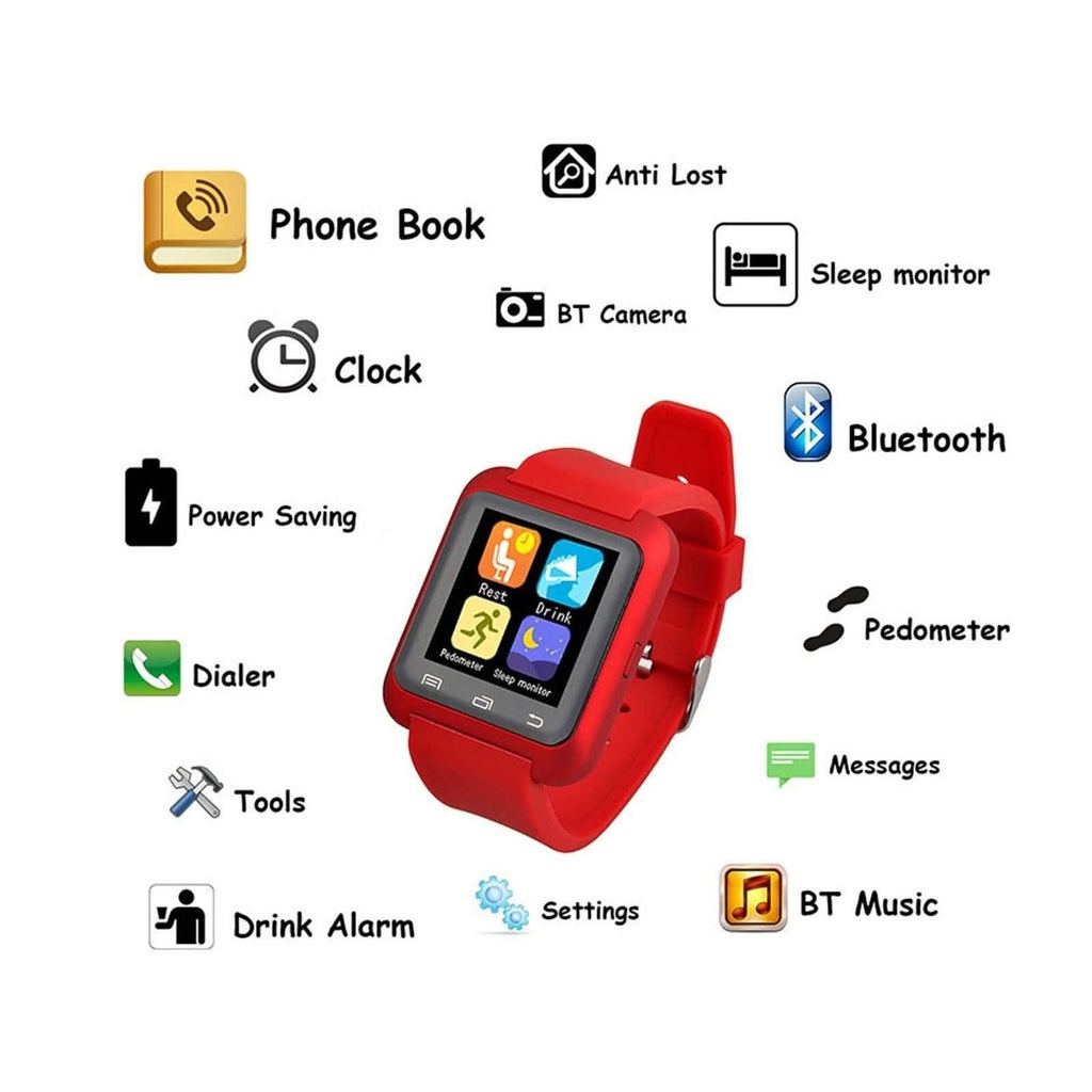 Bluetooth Smart Watch with Phone Pairing, Pedometer, Sleep Monitoring, etc.